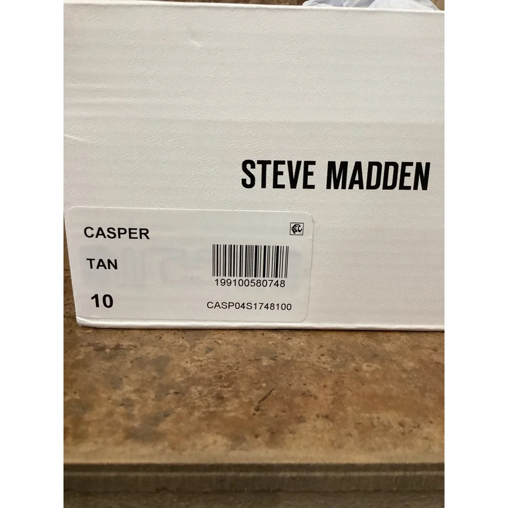 Steve Madden Casper Tan Brown Low Top Sneakers CASP04S1748100 Womens Size 10 New